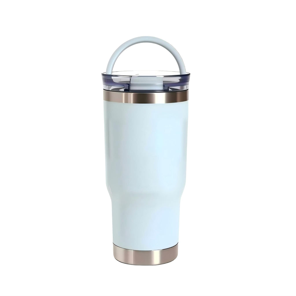 20oz Stainless Steel Tumbler with Foldable Handle - New Design