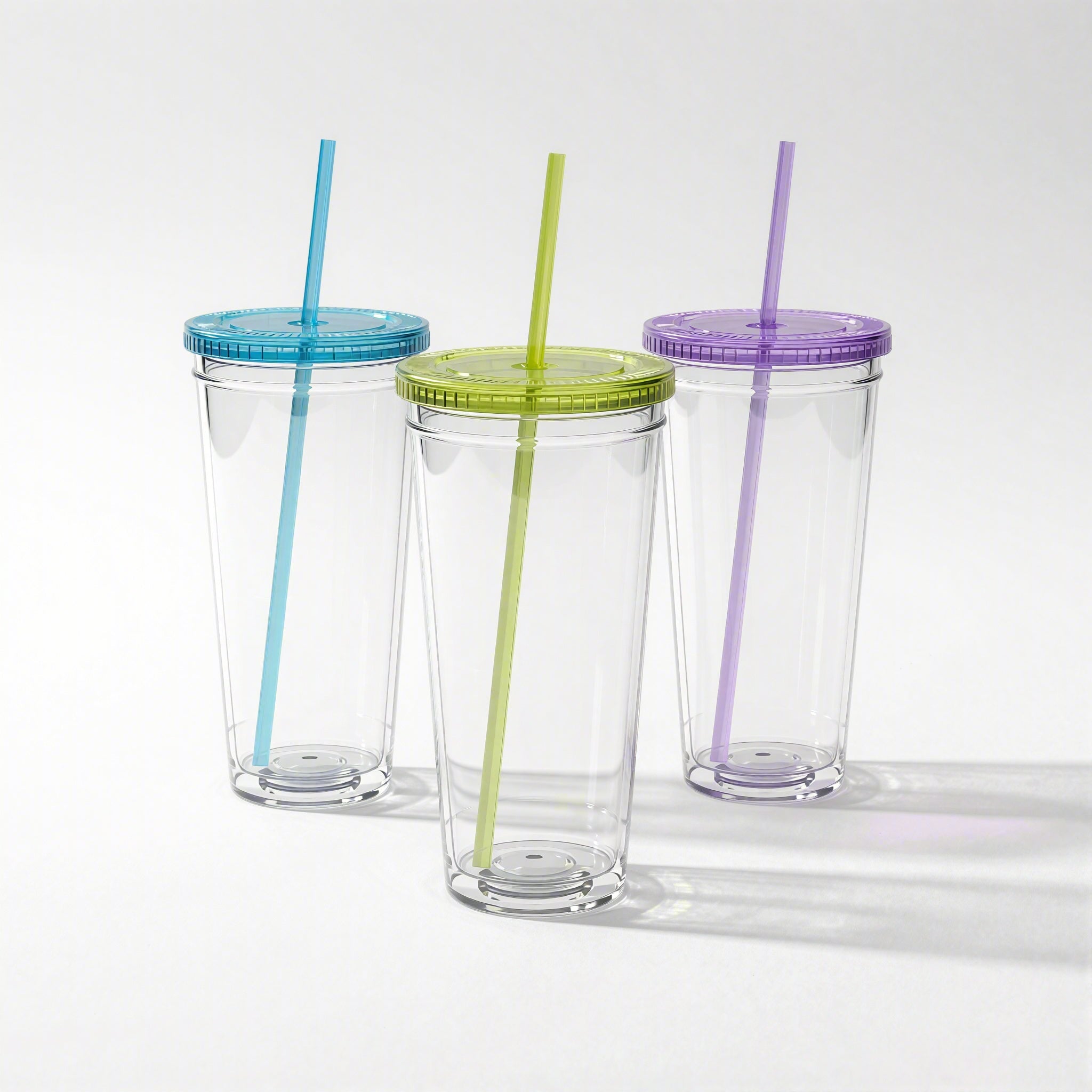 32oz Double Wall Plastic Tumbler with Straw - Customizable Gift Cup