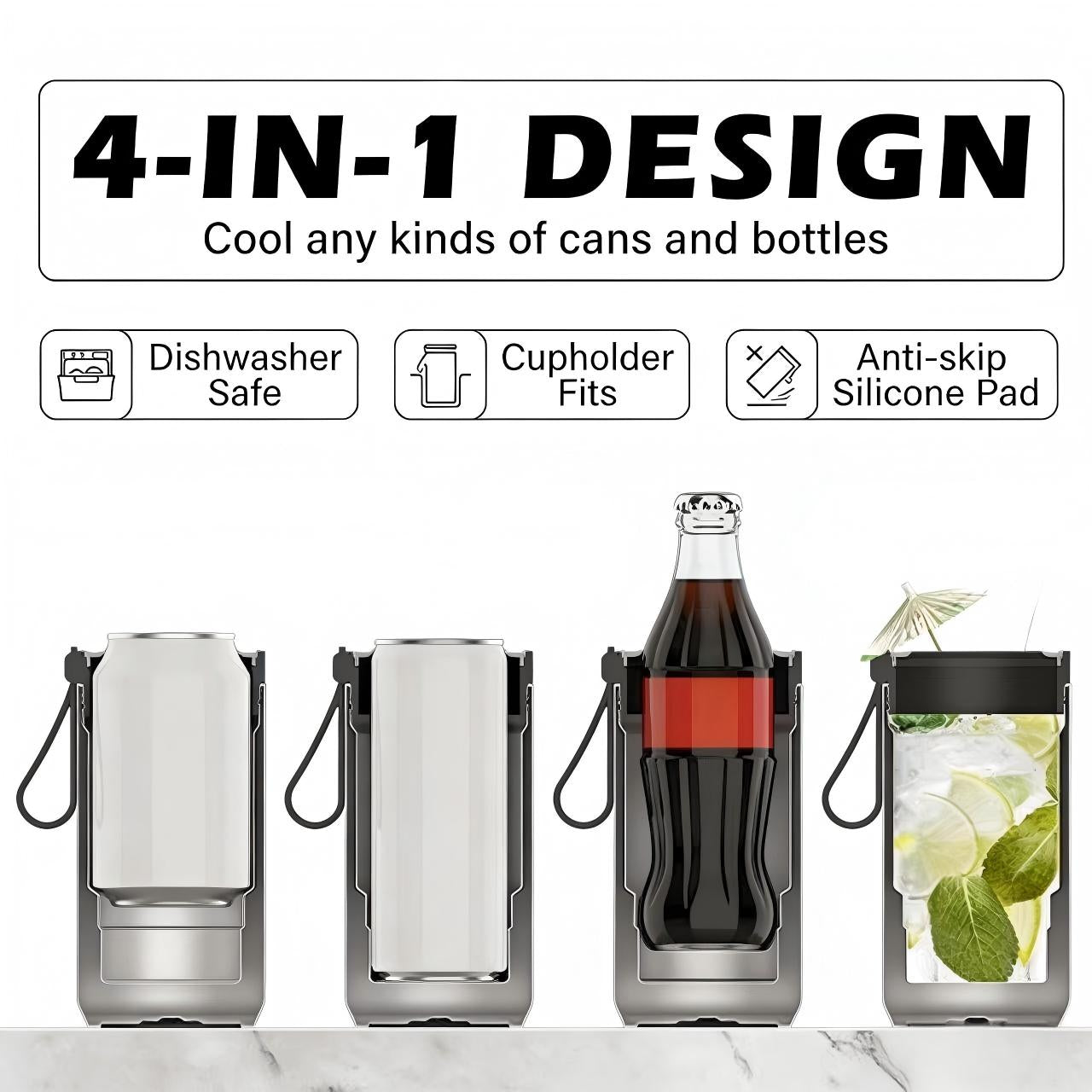 Multi-Function Insulated Can Cooler