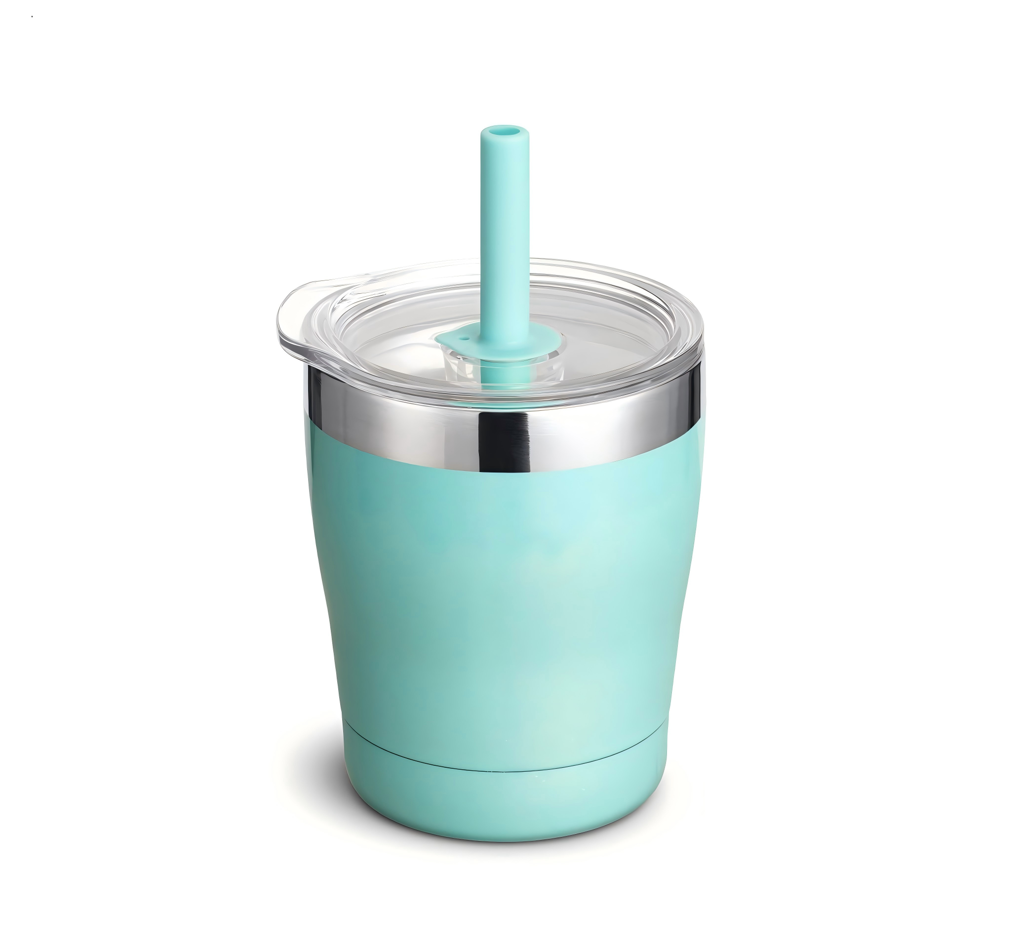 9oz Kids Insulated Tumbler | Integrated Silicone Straw Lid Detachable | Mirror Rim | Custom OEM