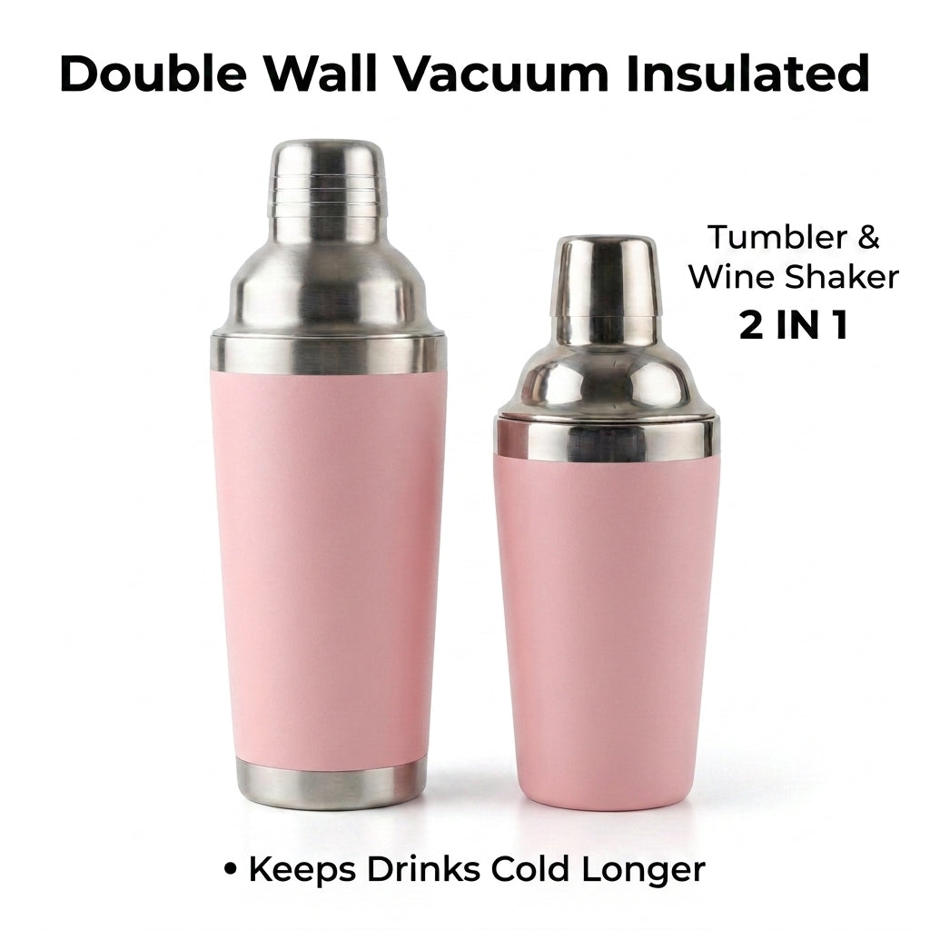 2-in-1 Cocktail Shaker & Vacuum Insulated Tumbler